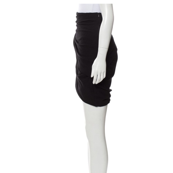 Carven black ruching skirt - Picture 3 of 8